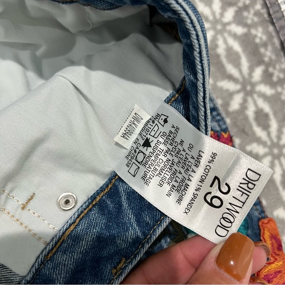 NEW Free People x Driftwood Embroidered Denim Maxi Skirt Size 29 - Picture 4 of 14